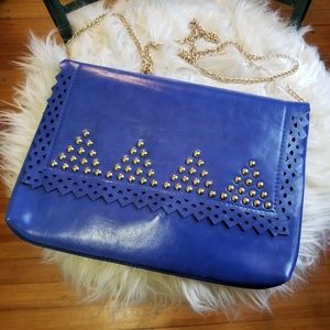 Royal Blue Leather Purse